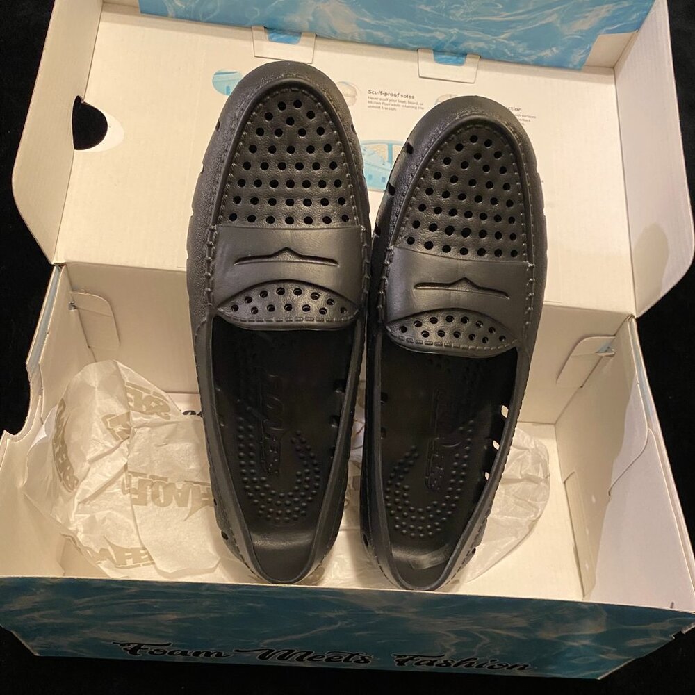 NWT FLOAFERS Posh Driver Black | Asphalt Sz 7/37